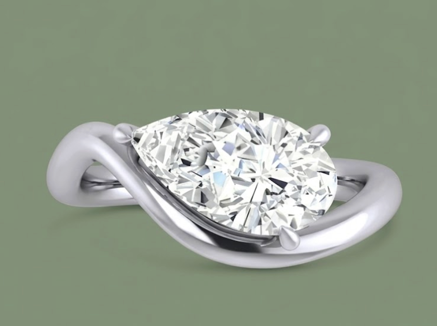 Pear Pinky Ring